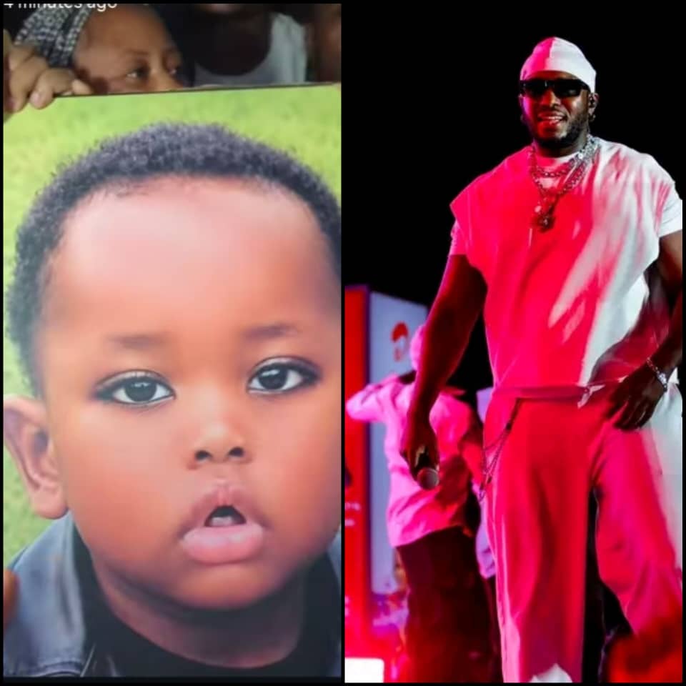 Abafana ba The Ben i Rubavu bamuhaye impano y'ifoto y'umukobwa we