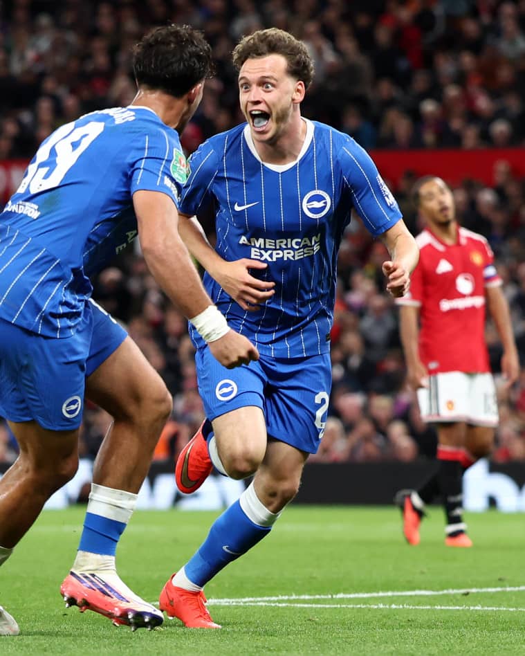 Manchester United yasezerewe na Brighton nyuma yo kuyitsindwa 3-2